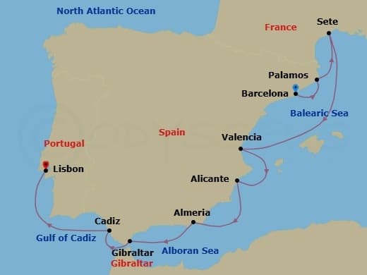 Cruise Itinerary Map