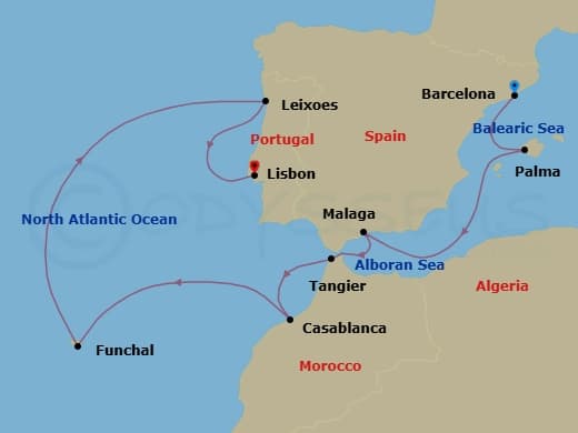 Cruise Itinerary Map