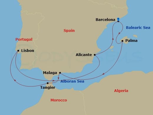 Cruise Itinerary Map