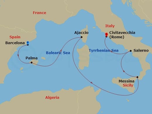 Cruise Itinerary Map