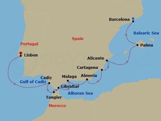 Cruise Itinerary Map