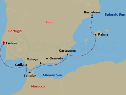 Cruise Itinerary Map