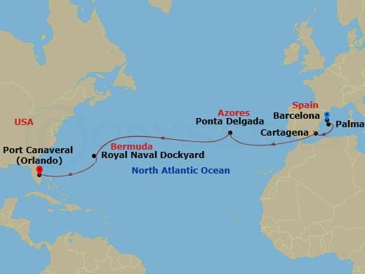 Cruise Itinerary Map