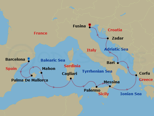 Cruise Itinerary Map