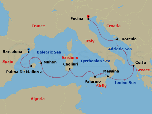 Cruise Itinerary Map
