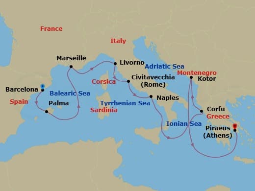Cruise Itinerary Map