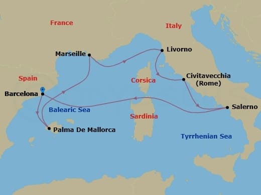 Cruise Itinerary Map
