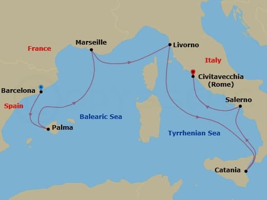 Cruise Itinerary Map