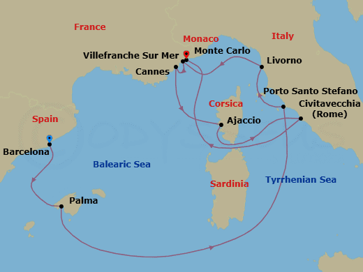 Cruise Itinerary Map