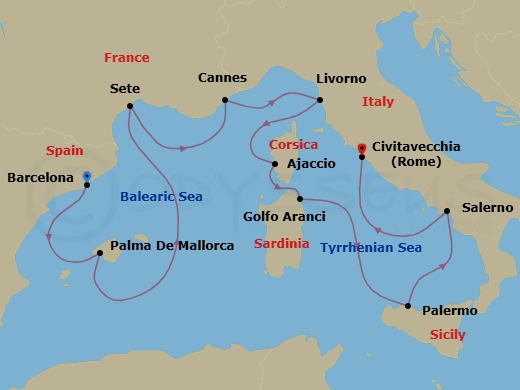 Cruise Itinerary Map