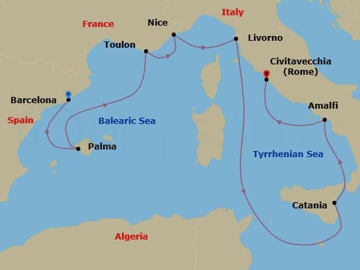 Cruise Itinerary Map
