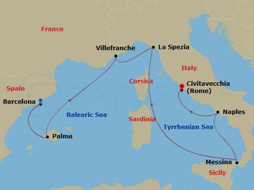 Cruise Itinerary Map