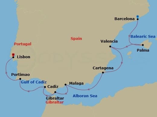 Cruise Itinerary Map