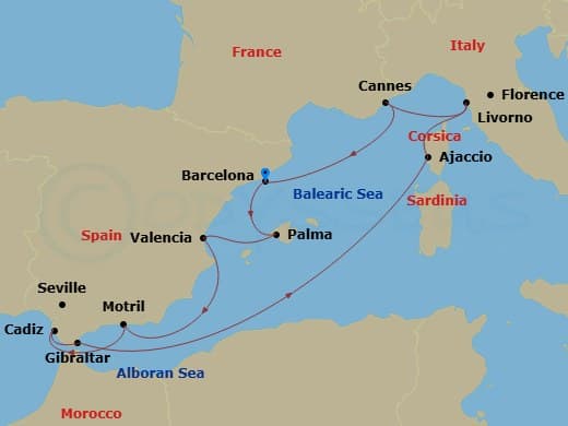 Cruise Itinerary Map