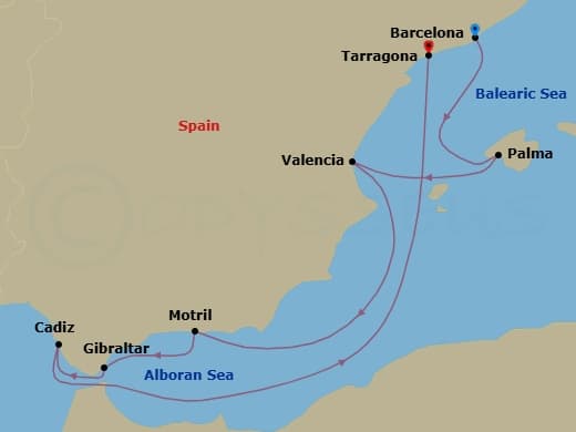 Cruise Itinerary Map