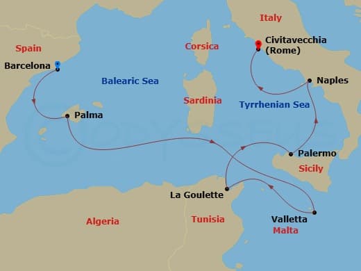Cruise Itinerary Map