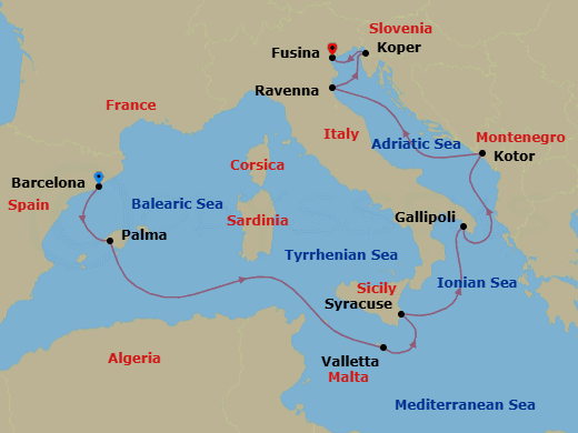Cruise Itinerary Map