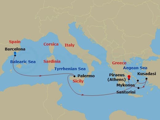 Cruise Itinerary Map