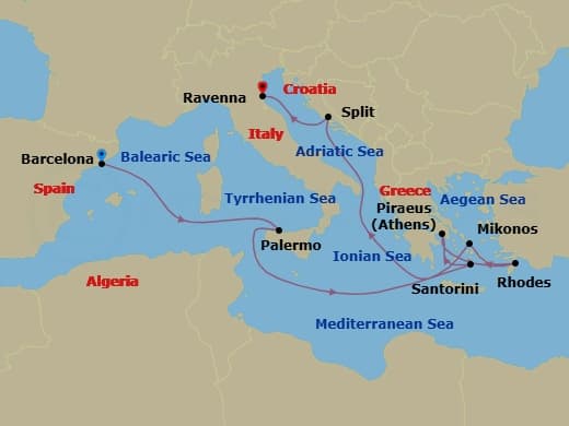 Cruise Itinerary Map