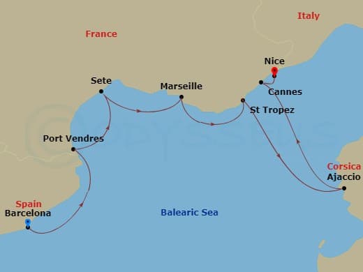 Cruise Itinerary Map