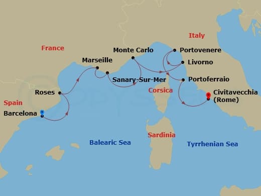 Cruise Itinerary Map