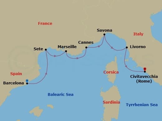 Cruise Itinerary Map