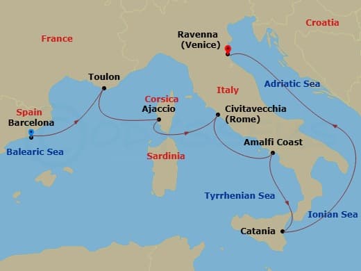 Cruise Itinerary Map