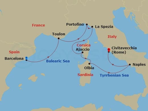 Cruise Itinerary Map