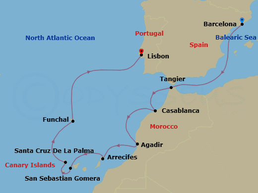 Cruise Itinerary Map