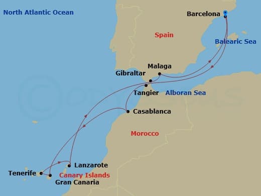 Cruise Itinerary Map