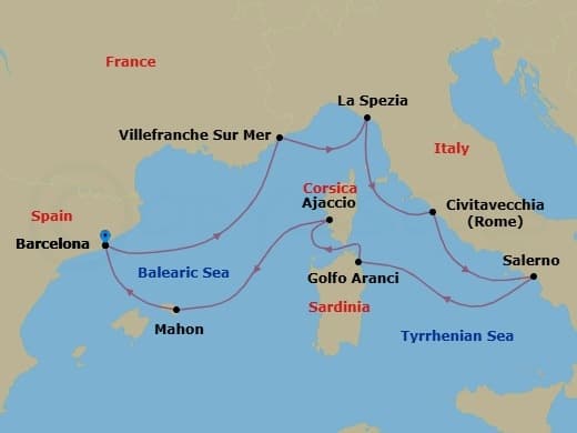 Cruise Itinerary Map