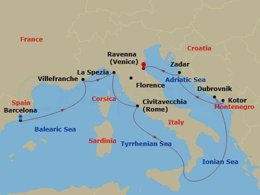 Cruise Itinerary Map