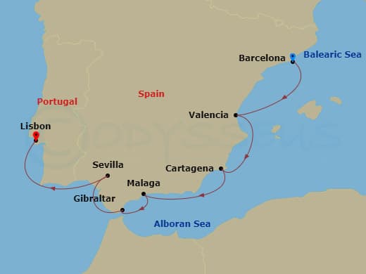 Cruise Itinerary Map