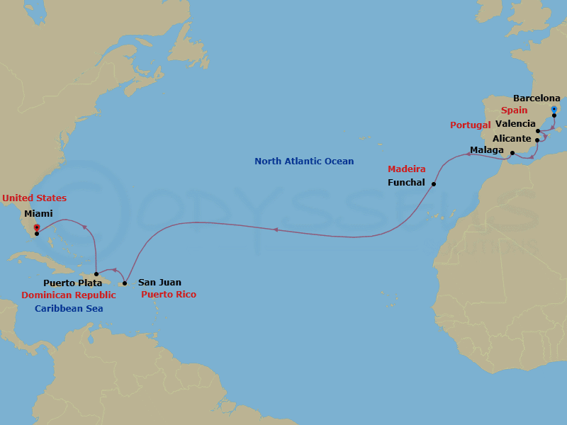 Cruise Itinerary Map