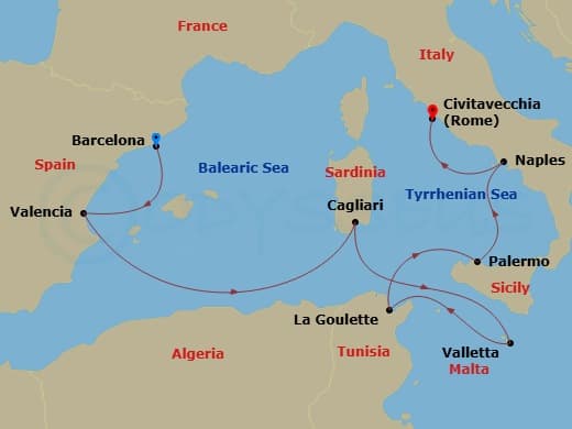 Cruise Itinerary Map