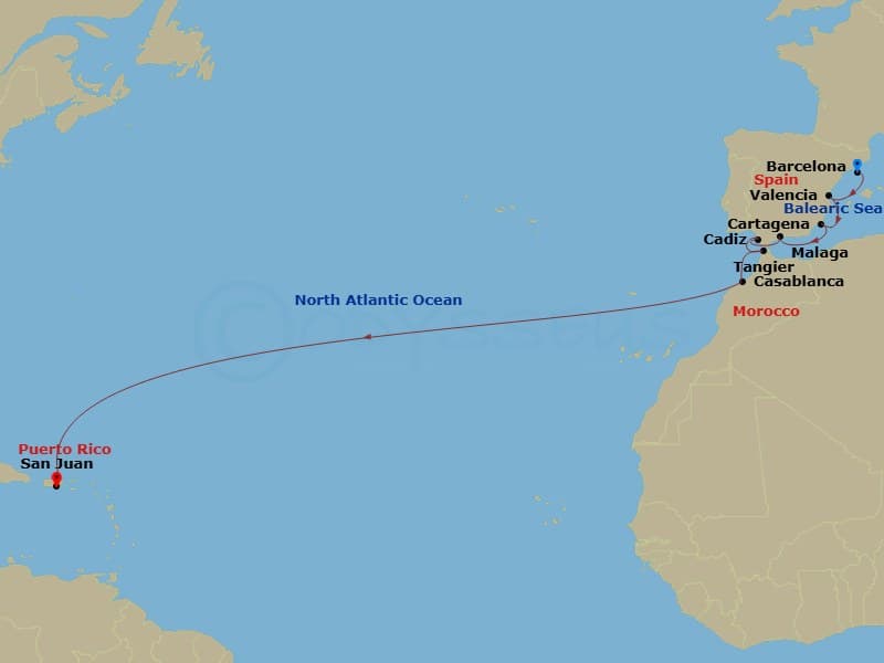 Cruise Itinerary Map