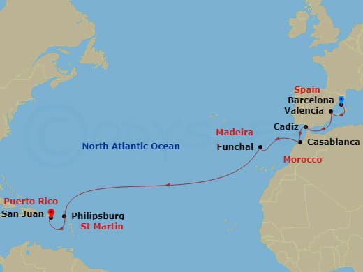 Cruise Itinerary Map