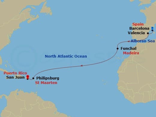 Cruise Itinerary Map