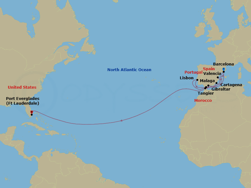 Cruise Itinerary Map