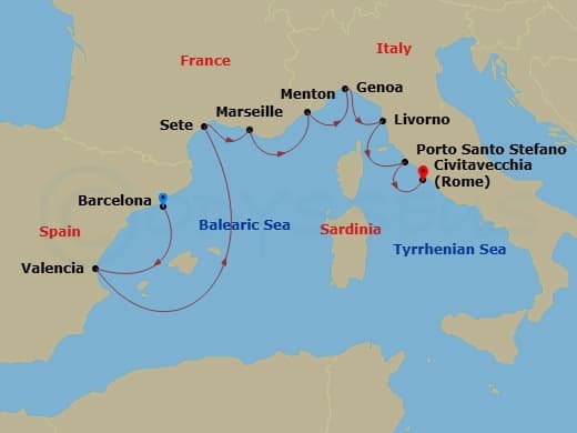 Cruise Itinerary Map