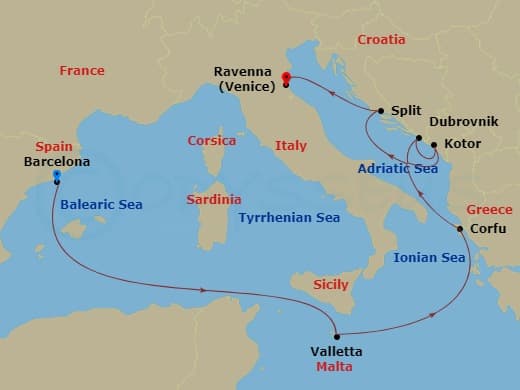 Cruise Itinerary Map