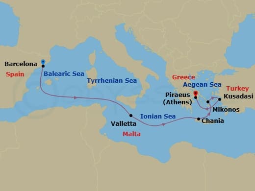 Cruise Itinerary Map