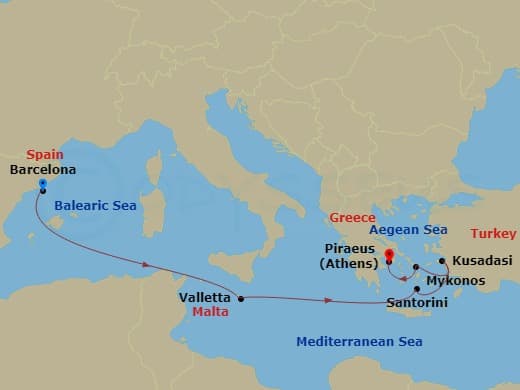 Cruise Itinerary Map