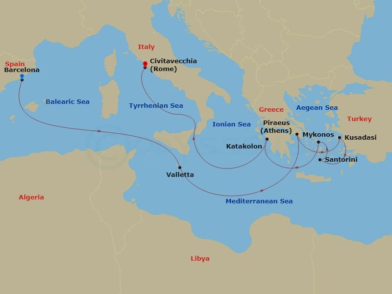 Cruise Itinerary Map