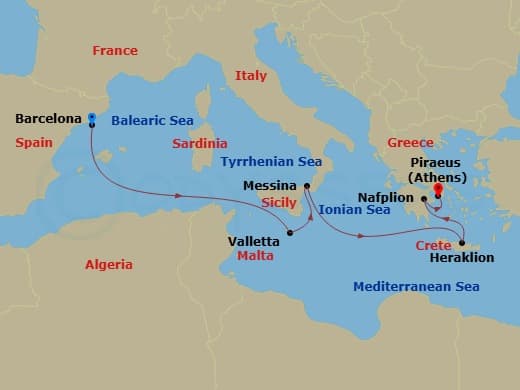 Cruise Itinerary Map