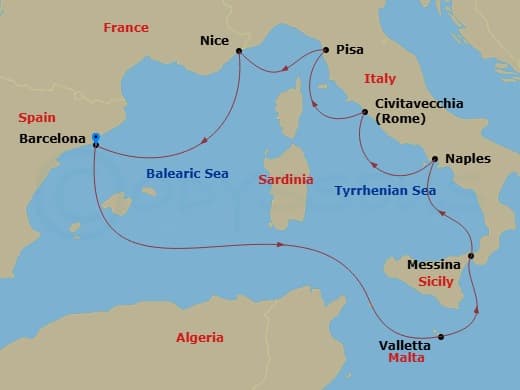 Cruise Itinerary Map