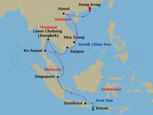Cruise Itinerary Map