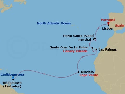 Cruise Itinerary Map