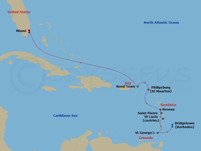 Cruise Itinerary Map