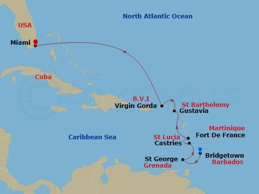Cruise Itinerary Map